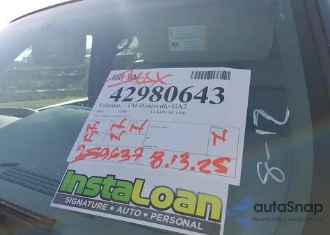 2001 GMC Yukon Xl 1500 Slt из США, поврежденный, VIN 3GKEC16T01G273672